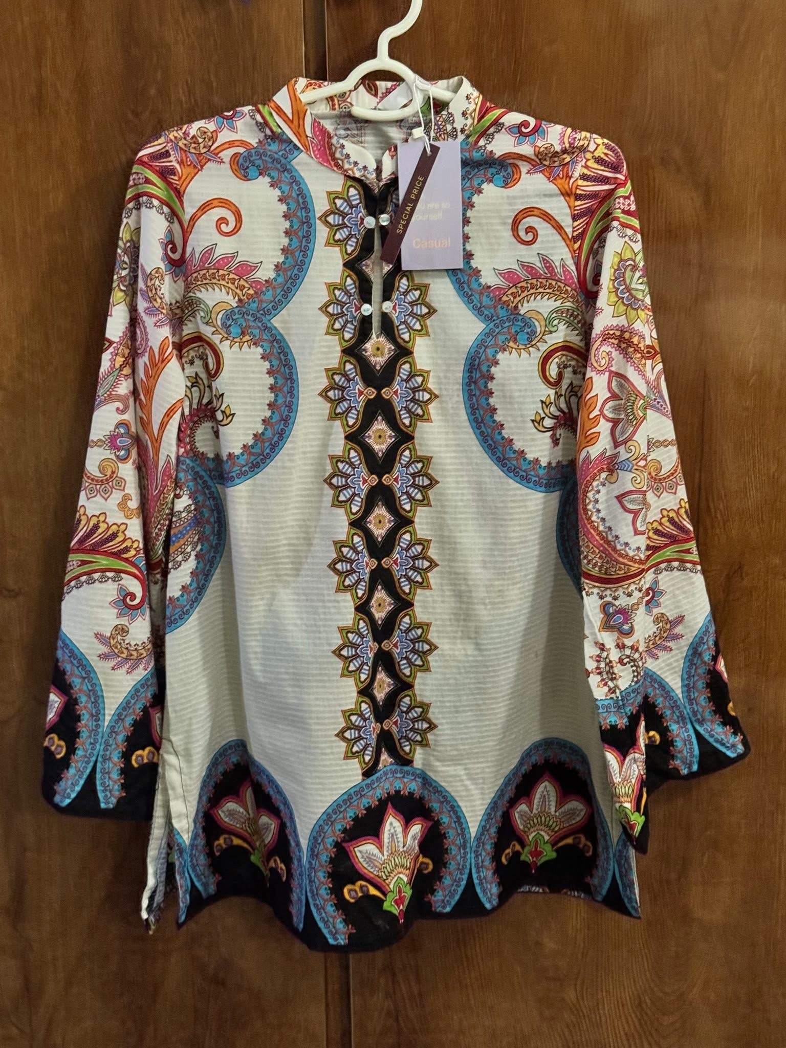 Ethnc Multicolor Two-Piece Coord Set