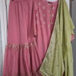 Rose pink gharara 3 peice suit