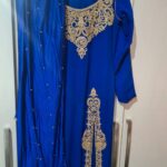 Stunning Royal blue elegant dress with churidaar trousers and dupatta