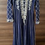 Pearl Embroidery Navy Dress Size L