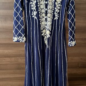 Pearl Embroidery Navy Dress Size L