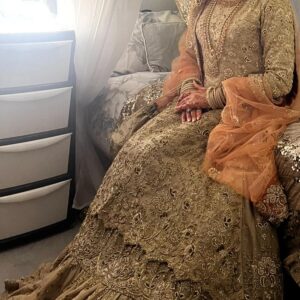 Heavily embroided lengha dress